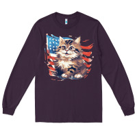 Plum cat3 Long Sleeve Tee - Unal Design