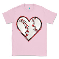 Bubblegum Pink baseball heart Classic Tee - texasbilliewilder