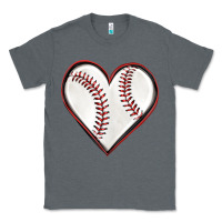 Charcoal Heather baseball heart Classic Tee - texasbilliewilder