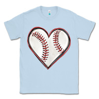 Dusty Blue baseball heart Classic Tee - texasbilliewilder