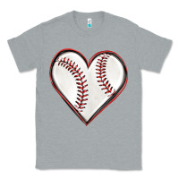 Heather Grey baseball heart Classic Tee - texasbilliewilder