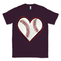 Plum baseball heart Classic Tee - texasbilliewilder