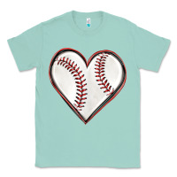 Seafoam baseball heart Classic Tee - texasbilliewilder