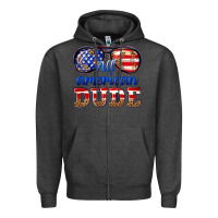 Charcoal Heather all american dude Zipper Hoodie - texasbilliewilder