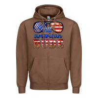 Chestnut all american dude Zipper Hoodie - texasbilliewilder