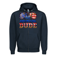 Navy all american dude Zipper Hoodie - texasbilliewilder