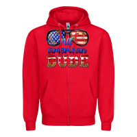 Red all american dude Zipper Hoodie - texasbilliewilder