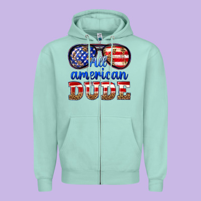 Zipper Hoodie all american dude