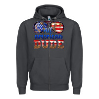 Smoke all american dude Zipper Hoodie - texasbilliewilder