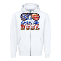 White all american dude Zipper Hoodie - texasbilliewilder