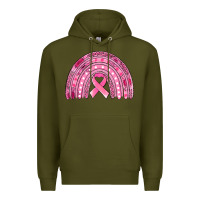 Army Green breast cancer awareness rainbow Premium Hoodie - Jasminsmagicworld