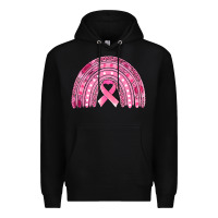 Black breast cancer awareness rainbow Premium Hoodie - Jasminsmagicworld