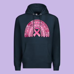 Breast Cancer Awareness Rainbow Premium Hoodie Designed By Jasminsmagicworld