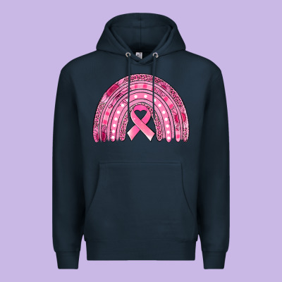 Breast Cancer Awareness Rainbow Premium Hoodie Designed By Jasminsmagicworld