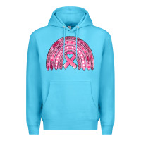 Ocean Blue breast cancer awareness rainbow Premium Hoodie - Jasminsmagicworld