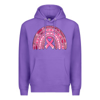 Purple breast cancer awareness rainbow Premium Hoodie - Jasminsmagicworld