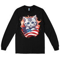 Black cat6 Long Sleeve Tee - Unal Design