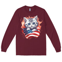 Burgundy cat6 Long Sleeve Tee - Unal Design