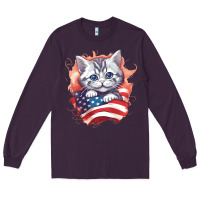 Plum cat6 Long Sleeve Tee - Unal Design