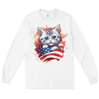 White cat6 Long Sleeve Tee - Unal Design