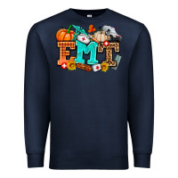 Navy emt with fall Premium Sweatshirt - AdoDesignShop