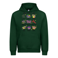 Forest Green god says i am mardi gras Urban Hoodie - MaliasSmallBusiness