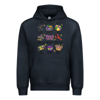 Navy god says i am mardi gras Urban Hoodie - MaliasSmallBusiness