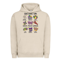 Pigment French Oak god says i am mardi gras Urban Hoodie - MaliasSmallBusiness