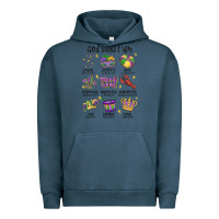 Pigment Midnight Navy god says i am mardi gras Urban Hoodie - MaliasSmallBusiness