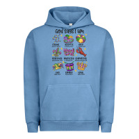 Pigment Pebble Blue god says i am mardi gras Urban Hoodie - MaliasSmallBusiness