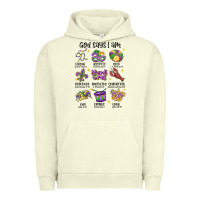 Pigment Pistachio god says i am mardi gras Urban Hoodie - MaliasSmallBusiness