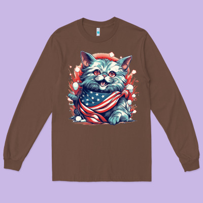 Cat7 Long Sleeve Tee Designed By Unal Design