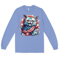 Colony Blue cat7 Long Sleeve Tee - Unal Design
