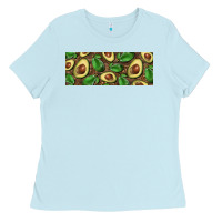 Baby Blue avocados with wood and leopard background 11 oz mug Ladies Tee - BarkalooDesign