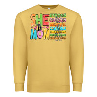 Antique Gold she is mom Premium Sweatshirt - JahusDesignShop