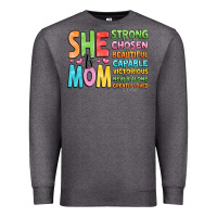 Charcoal Heather she is mom Premium Sweatshirt - JahusDesignShop