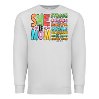 Dove Grey she is mom Premium Sweatshirt - JahusDesignShop