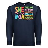 Navy she is mom Premium Sweatshirt - JahusDesignShop