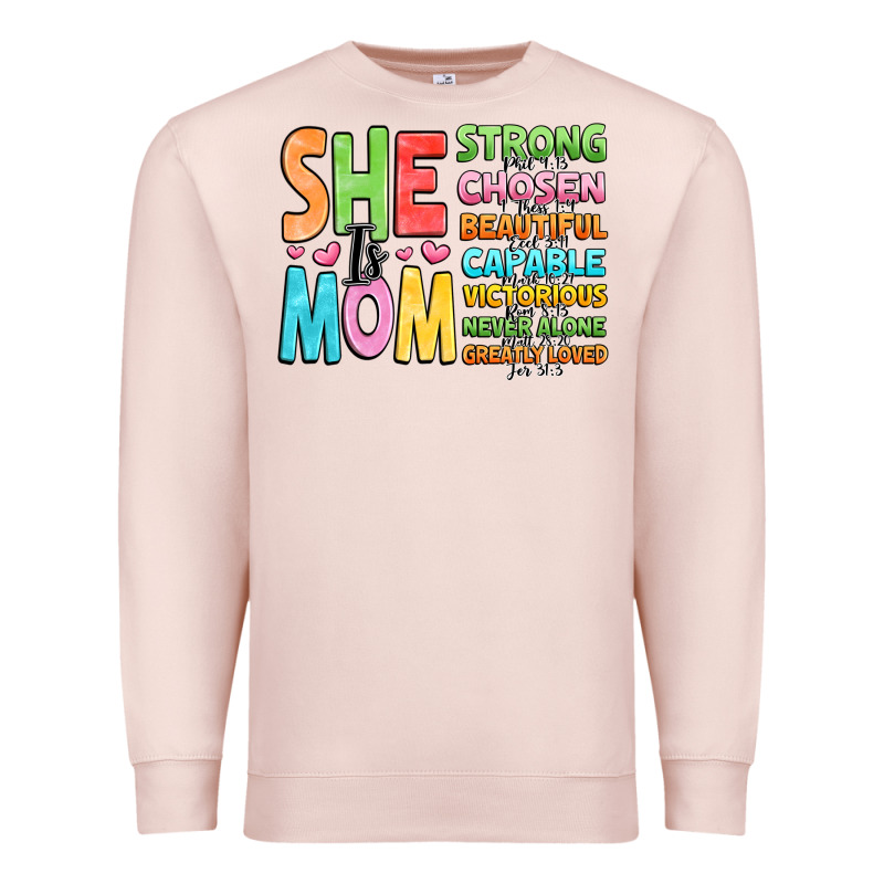 She Is Mom Premium Sweatshirt by JahusDesignShop | Teevron