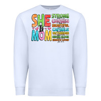 White she is mom Premium Sweatshirt - JahusDesignShop