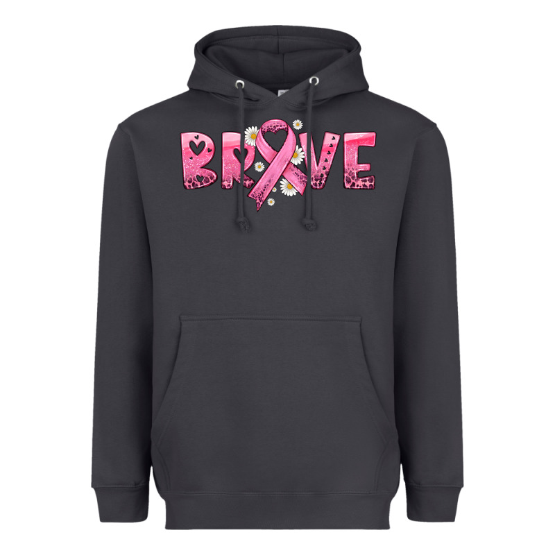 Brave With Ribbon Heavyweight Hoodie by HRA Design Shop | Teevron
