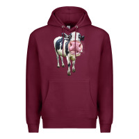Burgundy Cute Holstein Premium Hoodie - LillyAllenDesigns