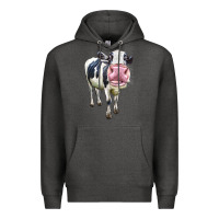 Charcoal Heather Cute Holstein Premium Hoodie - LillyAllenDesigns