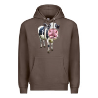 Coffee Cute Holstein Premium Hoodie - LillyAllenDesigns