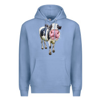 Colony Blue Cute Holstein Premium Hoodie - LillyAllenDesigns
