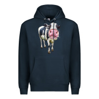 Navy Cute Holstein Premium Hoodie - LillyAllenDesigns