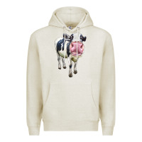 Oatmeal Heather Cute Holstein Premium Hoodie - LillyAllenDesigns