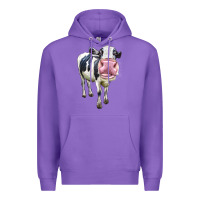 Purple Cute Holstein Premium Hoodie - LillyAllenDesigns