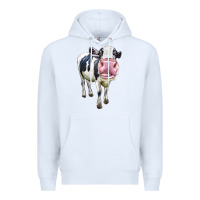 White Cute Holstein Premium Hoodie - LillyAllenDesigns
