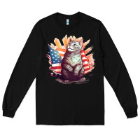 Black cat8 Long Sleeve Tee - Unal Design
